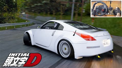 Initial D Touge Drift In Nissan 350z Assetto Corsa Logitech G29 Gameplay Youtube