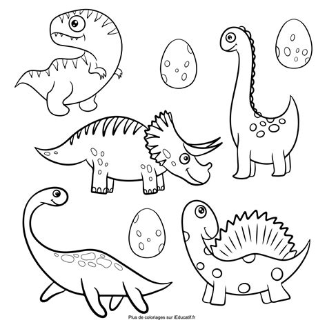 Coloring Pages Dinosaurs With Eggs Printable