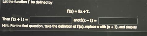 Solved Let The Function F Be Defined Byf X X Then F X Chegg