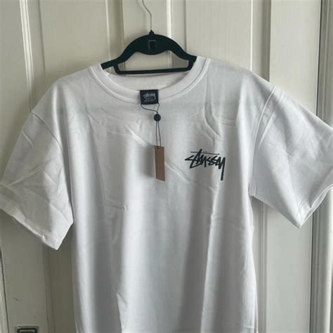 Stussy Dice T Shirt White Stussy White T Shirt Size Depop