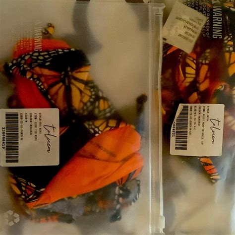 Swim Triangle Wrap Around Top And Side Tie Bikini Bottom Monarch Pattern By Toluca Poshmark