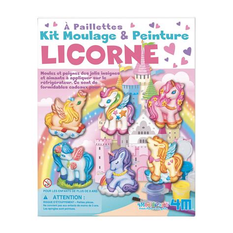 Kit Moulage Et Peinture Magnets Licornes Paillettes Chez