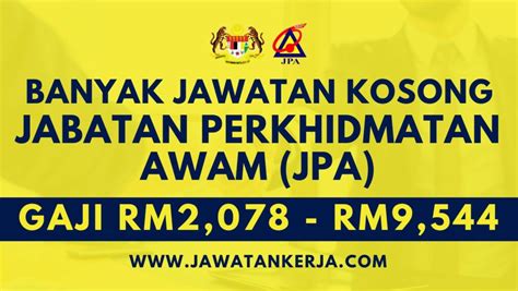 Jpa Buka Pengambilan Banyak Jawatan Kosong