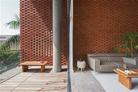 Brick Curtain House Design Work Group Archdaily