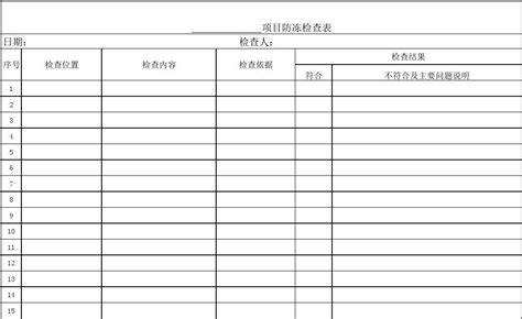 防冻检查表word文档在线阅读与下载文档网