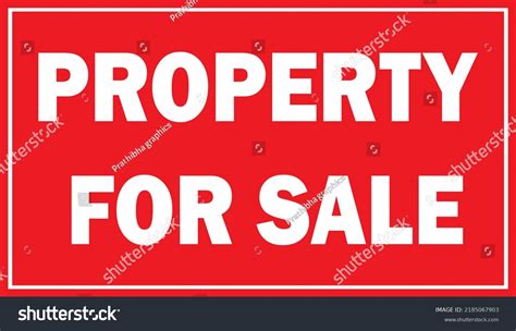 Property Sale Land Sale Sign Vector Stock Vector (Royalty Free) 2185067903 | Shutterstock