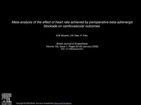 Meta Analysis Of The Effect Of Heart Rate Achieved By Perioperative