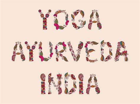 Premium Vector | Yoga Ayurveda India Artistic Vector Poster