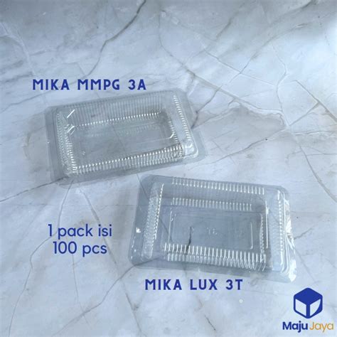 Jual Mika Plastik Makanan Uk T Bening Isi Pcs Mika Lux L T