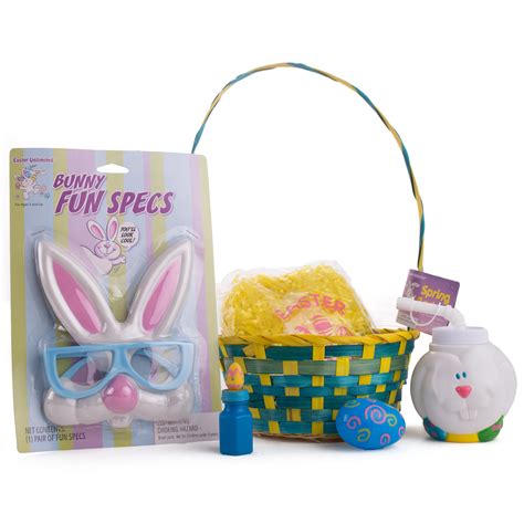 Bunny Fun Specs and Cup Rabbit Kids 24pc 14" Easter Basket Gift Set ...