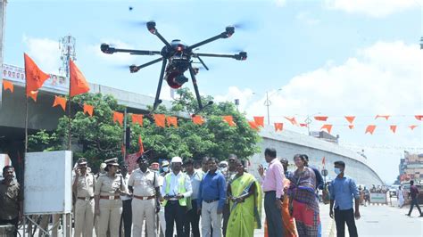 Police Use Mega Drone During Idol Procession In Vellore The Hindu