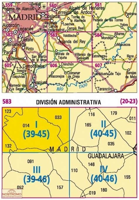 583 1 ARGANDA DEL REY Carte Topographique CNIG Nostromoweb