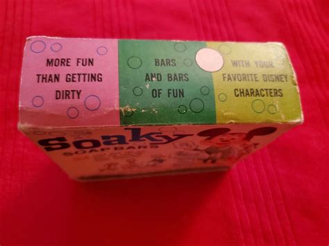 Vintage Walt Disney Soaky Soap Bars Colgate Palmolive Co 4 Mini Bars