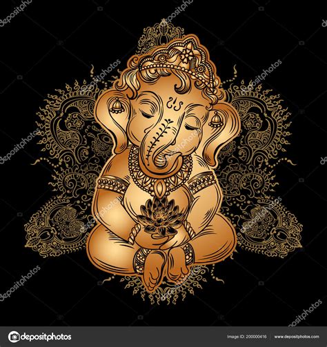 Baby Lord Ganesha — Stock Vector © Yulianas 200000416