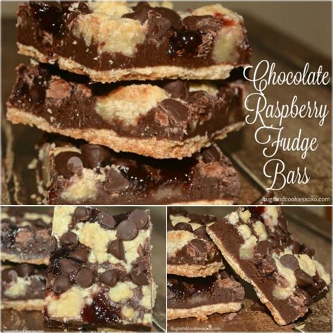 Chocolate Raspberry Fudge Bars - Hugs and Cookies XOXO