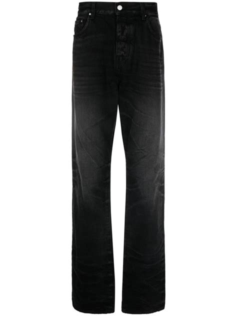 Amiri Stack Straight Leg Jeans Black Farfetch