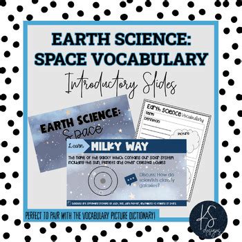 Earth Science Space Introductory Vocabulary Slides By Kelli Sturgell