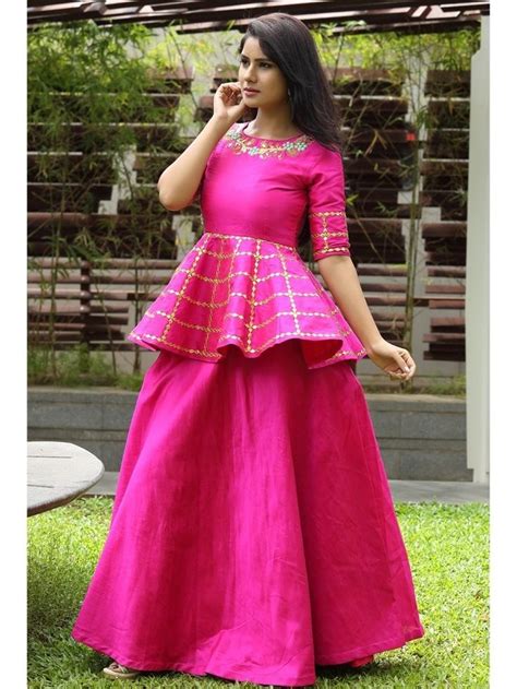 Rani Pink Lehenga Frugal2Fab Indian Gowns Dresses Indian Fashion