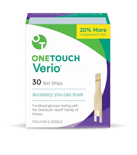 One Touch Verio Test Strips Counts Cash