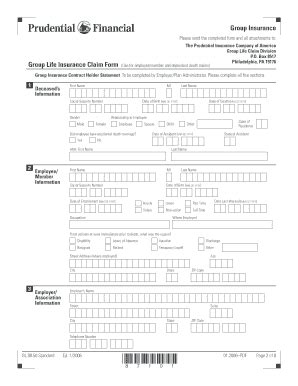 Fillable Online Prudential Std Claim Online Form Fax Email Print