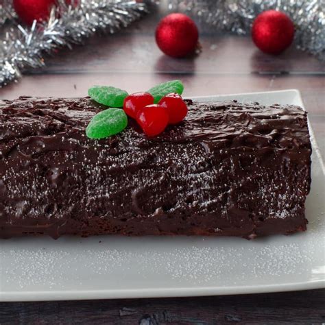 Black Forest Yule Log Cake Food Meanderings