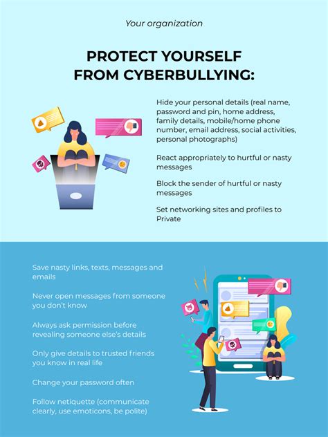 Protection From Cyberbullying Online Poster Template Vistacreate