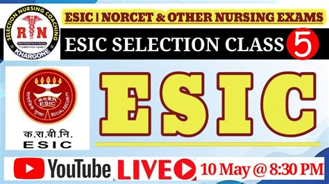 Special Class For Esic Most Important Mcq Norcet Dsssb