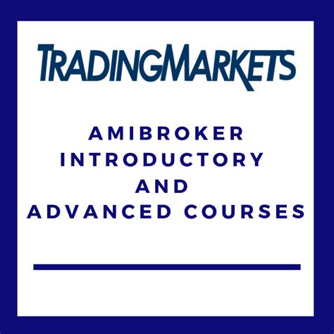 Amibroker Introductory And Advanced Courses Tradingmarkets Store