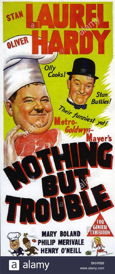 Nothing But Trouble Poster For Mgm Film With Stan Laurel And