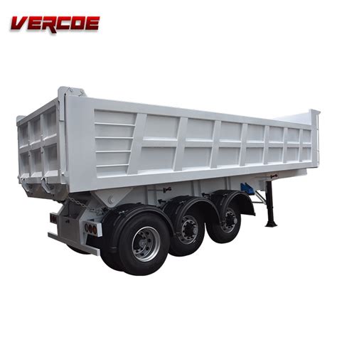 3 Axles 45 Cubic Meters Hydraulic System End Dump Tipper Trailer