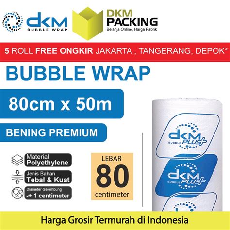 Jual Plastik Bubble Wrap Bening Premium 80CM X 50M TEBAL DKM