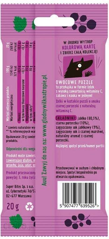 Owocowe Puzzle Elki Z Naturaln Witamin C Czarna Porzeczka G Odny