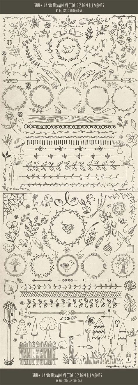 Hand Drawn Vector Design Elements