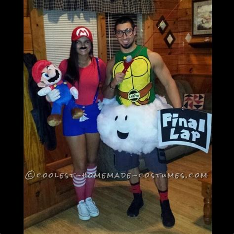 Homemade Mario and Lakitu (the Final Lap Guy) Couple Costume