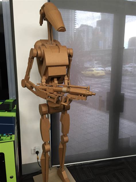 Im Amazed By This Cardboard Crafted B1 Battle Droid I Found At The