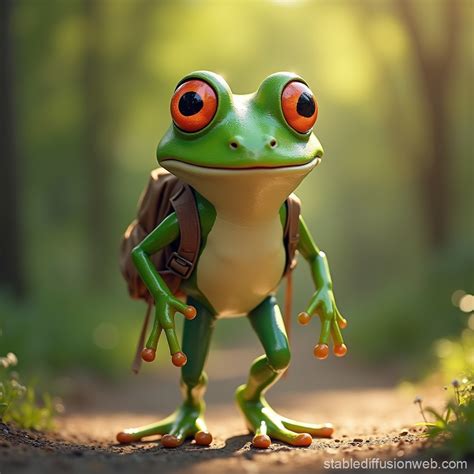 Pepe the Meme Frog on a Leisurely Stroll | Stable Diffusion Online