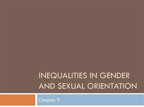 Inequalities In Gender And Sexual Orientation Ppt Download