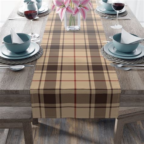 Tartan Plaid Table Runner Christmas Table Cloth Runner Etsy