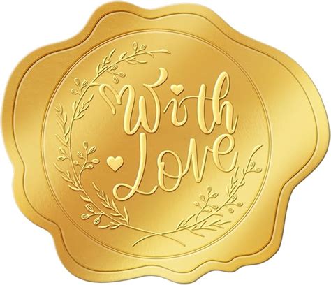 Amazon Pcs Gold Envelope Seal Stickers Embossed Foil With