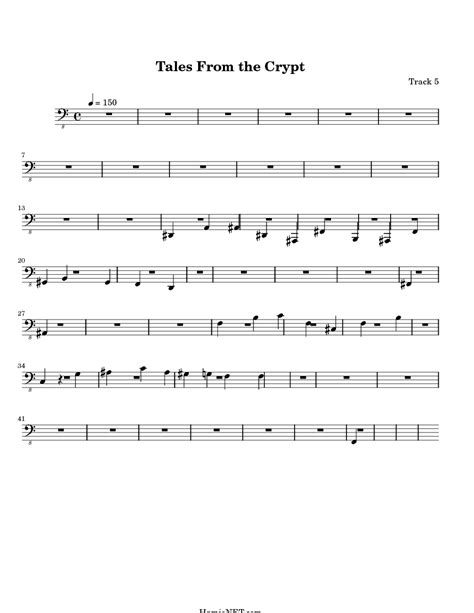 Tales From The Crypt Sheet Music Tales From The Crypt Score