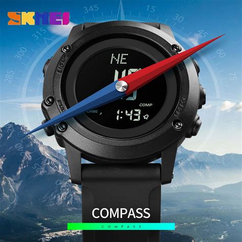 Skmei Digital Watch For Men Military Electronic Sport Compass