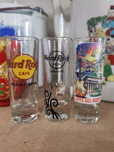 hard rock cafe merchandise collection glassware glass shot furniture