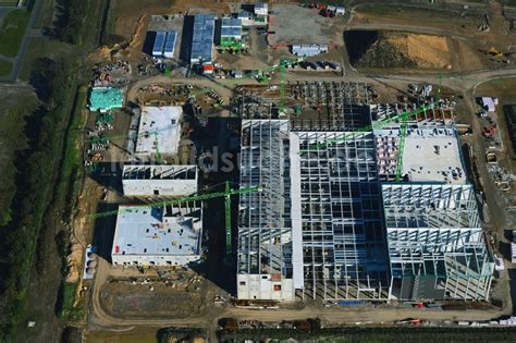 Leipzig Aus Der Vogelperspektive Neubau Baustelle Auf Dem