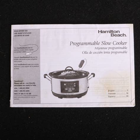 Hamilton Beach Crock Pot Instructions