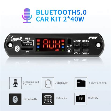 Kebidu Bluetooth Mp W Usb Aux