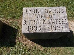 Lydia Barns Waters Find A Grave Memorial