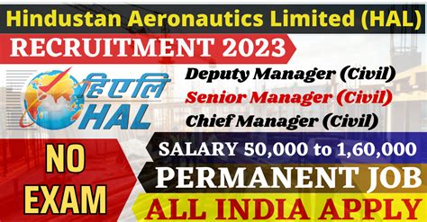 Join Hindustan Aeronautics Limited HAL Apply Now For Various