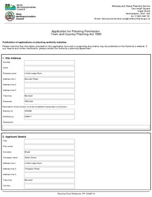 Fillable Online Application For Planning Permission Town And Country