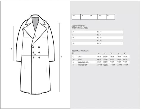 Layered Trench Coat Size Guide Ink Ii