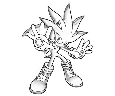 Sonic The Hedgehog Silver Coloring Pages